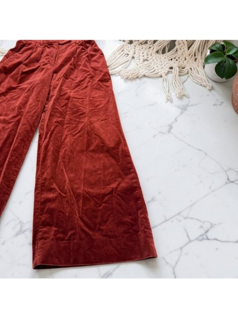 Banana Republic Veluro Relaxed High Waist Ultra Wide Velvet Pants Size 2 Short - Picture 11 of 16